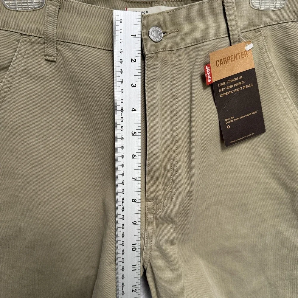 Vintage Levis‎ Carpenter Pants Mens 31x30 Green 100% Cotton 539 Utility Workwear